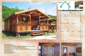 Casa de Madera ó cabaña de madera barata en Sevilla y nueva a estrenar  CA40BR - 40 m2 - La Casa de Madera