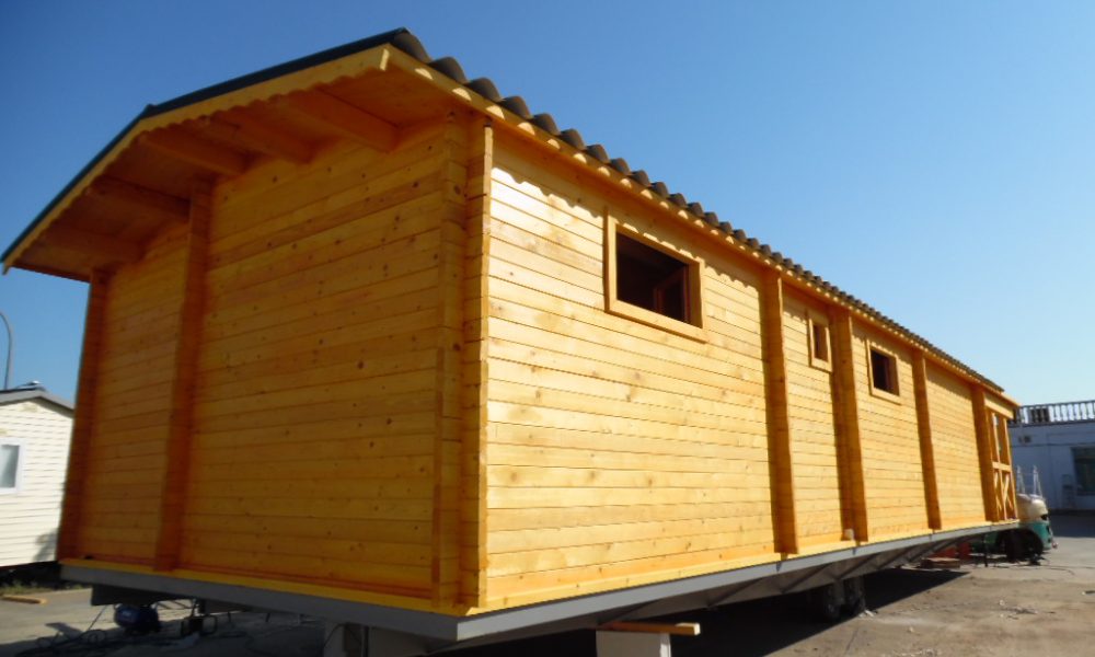 bebida Continuación todo lo mejor Casa de madera móvil en Conil de 50 m2 - se puede fabricar en 11x4,6 metros  de ancho = 50 M2 - La Casa de Madera